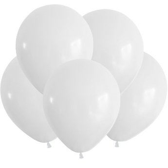 В027 шары белые 30см 50шт 