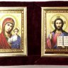 Икона в бархате маленькая 9х11см - 