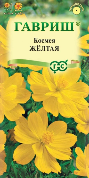 Космея Желтая махровая 