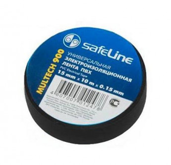 Изолента Safeline 15/10 черная 